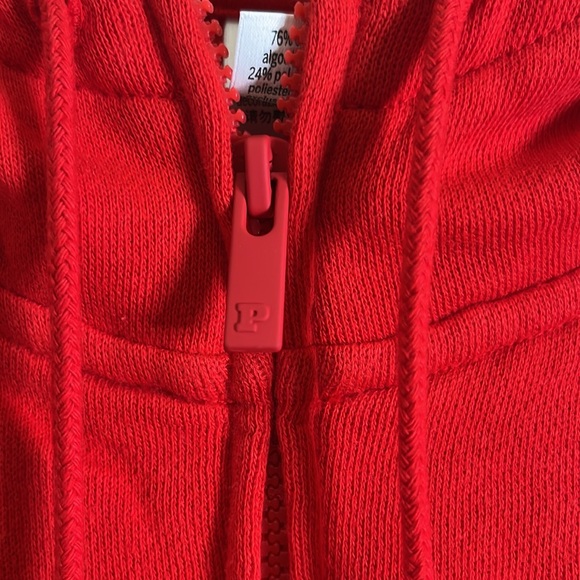 PINK IVY FLEECE CAMPUS FULL-ZIP HOODIE WOMEN'S  MEDIUM RELAXED FIT  RED NEW - Picture 8 of 14
